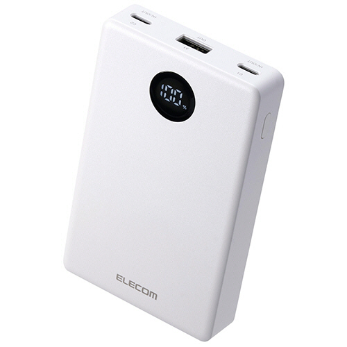 エレコム　半固体モバイルバッテリー（３５Ｗ）　１００００ｍＡｈ　ホワイト　ＤＥ－Ｃ８６－１００００ＷＨ　１個