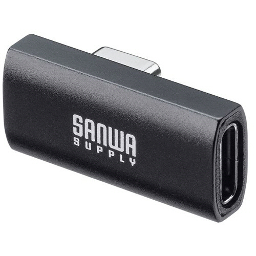 サンワサプライ　Ｔｙｐｅ－Ｃ変換アダプタ（ＣｔｏＣ・Ｌ字縦挿し・４０Ｇｂｐｓ・ＰＤ２４０Ｗ対応）　ＡＤ－ＵＳＢ３６ＣＣＦＬＴ　１個