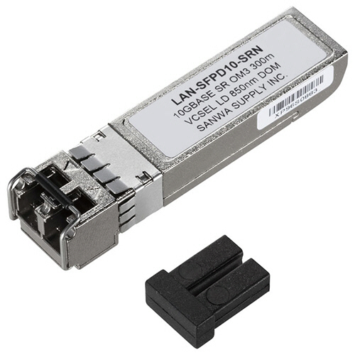サンワサプライ　ＳＦＰ＋　１０Ｇｉｇａｂｉｔ用コンバータ（１０ＧＢＡＳＥ－ＳＲ準拠）　（ＲｏＨＳ指令１０準拠）　ＬＡＮ－ＳＦＰＤ１０－ＳＲＮ　１個