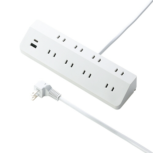 トップランド　レイアウトタップ　８個口　ＰＤ２０Ｗ　３ｍ　ホワイト　ＴＰＰＤＬ８３０－ＷＴ　１個