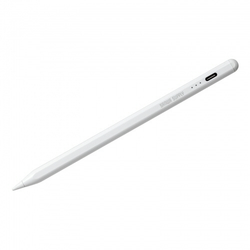 サンワサプライ　ｉＰａｄ専用充電式極細タッチペン　傾き検知　ホワイト　ＰＤＡ－ＰＥＮ６０Ｗ　１本