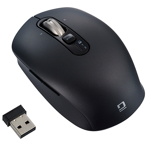 ナカバヤシ　Ｄｉｇｉｏ２　感動ホイールマウス　Ｂｌｕｅｔｏｏｔｈ・ＵＳＢ無線　静音５ボタンＢｌｕｅＬＥＤ　Ｓサイズ　ブラック　ＭＵＳ－ＤＫＦ２３９ＢＫ　１個