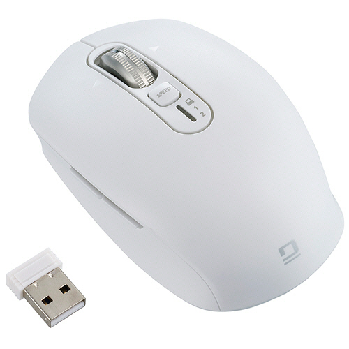 ナカバヤシ　Ｄｉｇｉｏ２　感動ホイールマウス　Ｂｌｕｅｔｏｏｔｈ・ＵＳＢ無線　静音５ボタンＢｌｕｅＬＥＤ　Ｓサイズ　ホワイト　ＭＵＳ－ＤＫＦ２３９Ｗ　１個