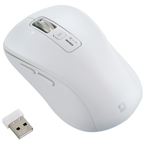 ナカバヤシ　Ｄｉｇｉｏ２　感動ホイールマウス　Ｂｌｕｅｔｏｏｔｈ・ＵＳＢ無線　静音５ボタンＢｌｕｅＬＥＤ　Ｍサイズ　ホワイト　ＭＵＳ－ＤＫＦ２４２Ｗ　１個
