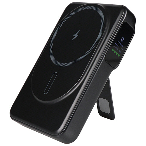 オウルテック　あんしんモニター付　準固体ワイヤレスモバイルバッテリー　Ｔｙｐｅ－Ｃケーブル一体型　１００００ｍＡｈ　ブラック　ＯＷＬ－ＰＢＭ１０００３Ｊ－ＢＫ