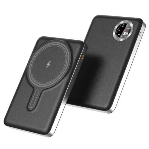 オウルテック　あんしんモニター付　準固体ワイヤレスモバイルバッテリー　レザータイプ　１００００ｍＡｈ　ブラック　ＯＷＬ－ＰＢＭ１０００４Ｊ－ＢＫ　１個