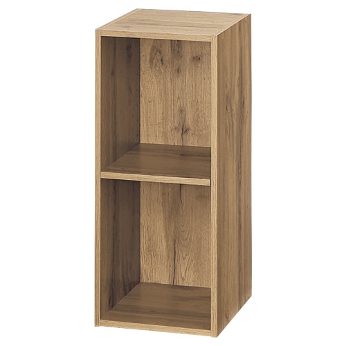 YAMAZEN スリムユニット 2段 幅250×奥行290×高さ590mm オーク SLU-60252(OAK3D) 1台