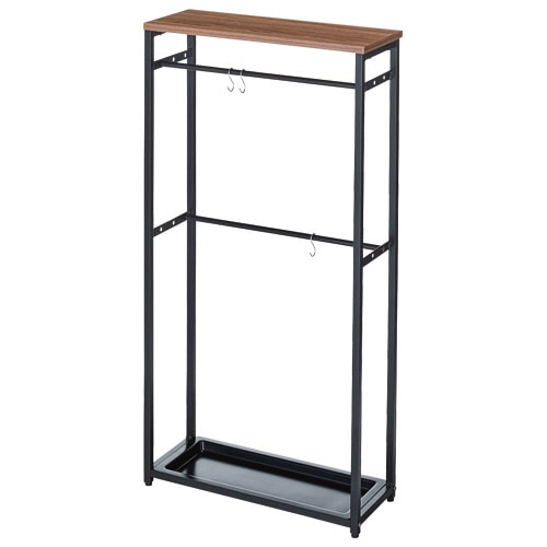 YAMAZEN アンブレラスタンド 幅500×奥行200×高さ1030mm ダークブラウン/マットブラック RUS-50(DBR3/MBK) 1台