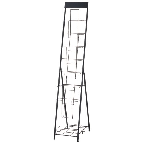 YAMAZEN パンフレットスタンド 1列 マットブラック DPS-71(MBK) 1台