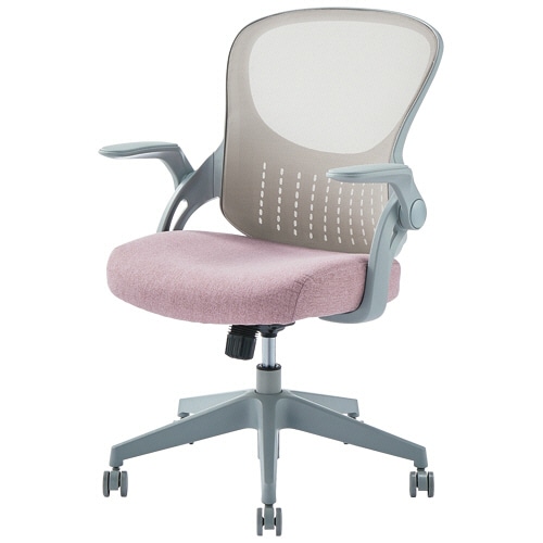 不二貿易 オフィスチェア パベル 肘付 グレー 3519FXGY 1脚