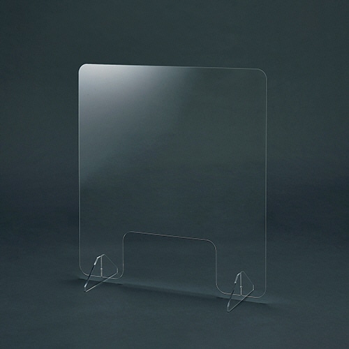 クラフトマン アクリルパーテーション 再生材入 窓付き 幅600×高さ650(665)mm CSA-008 1台