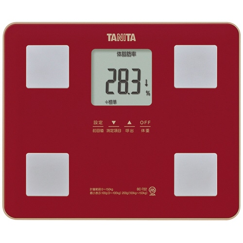 タニタ 体組成計 レッド BC-722-RD 1台