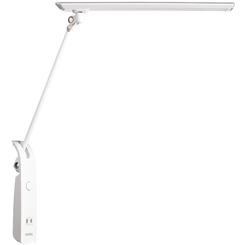 スワン電器 LEDデスクライト クランプ式 14W 1350Lx ホワイト AS-752WH 1台
