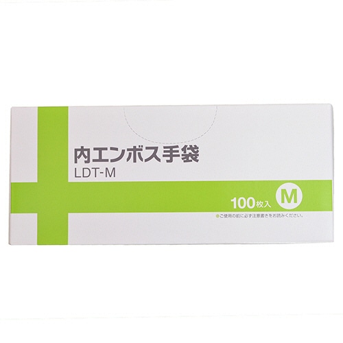 伊藤忠リーテイルリンク 内エンボス手袋 クリア M LDT-M 1箱(100枚)