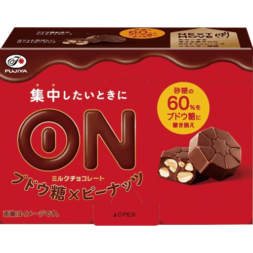 不二家 ONチョコレート(ブドウ糖×ピーナッツ) 7粒 1箱
