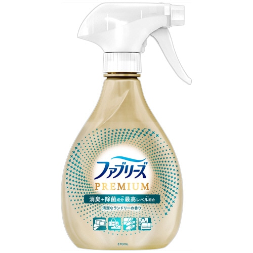 P&G ファブリーズW除菌+消臭 プレミアム 清潔なランドリーの香り 本体 370mL 1本