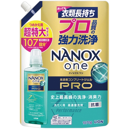 ライオン　ＮＡＮＯＸ　ｏｎｅ　ＰＲＯ　つめかえ用　超特大　１０７０ｇ　１個