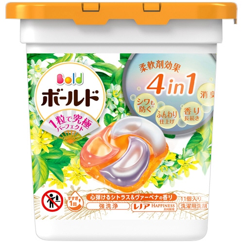 P&G ボールド ジェルボール4D 心弾けるシトラス&ヴァーベナの香り 本体 1パック(11個)