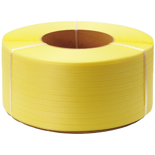 TANOSEE PPバンド 自動梱包機用 15mm×2500m 黄 1巻
