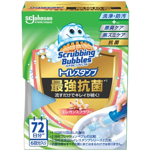 ジョンソン スクラビングバブル トイレスタンプ 最強抗菌 エレガンスフラワー 本体 1個