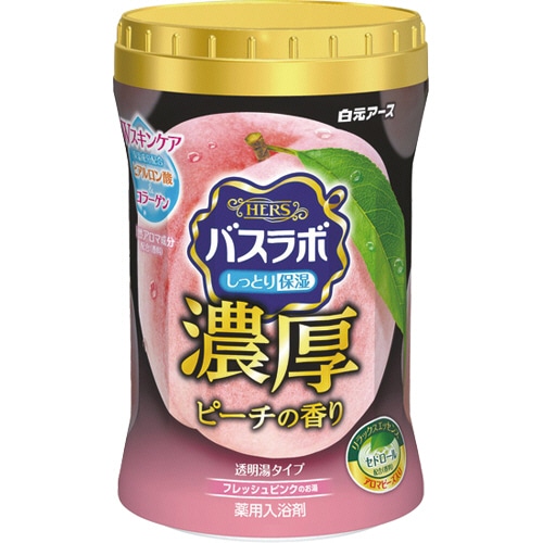 白元アース　ＨＥＲＳ　バスラボボトル　濃厚ピーチの香り　６００ｇ　１本