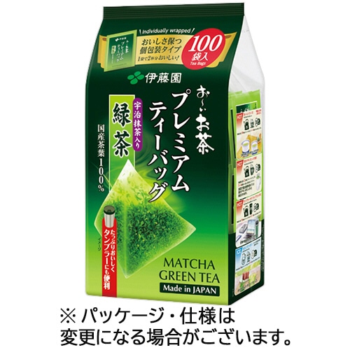 伊藤園 おーいお茶 宇治抹茶入り緑茶 プレミアムティーバッグ 1パック(100バッグ)