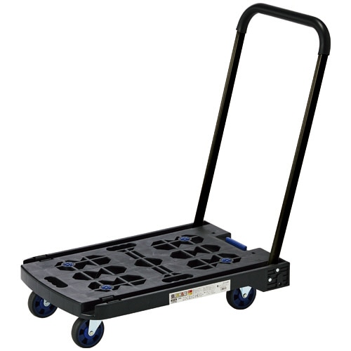 TANOSEE 静運軽量 再生樹脂台車 150kg荷重 ブラック 1台