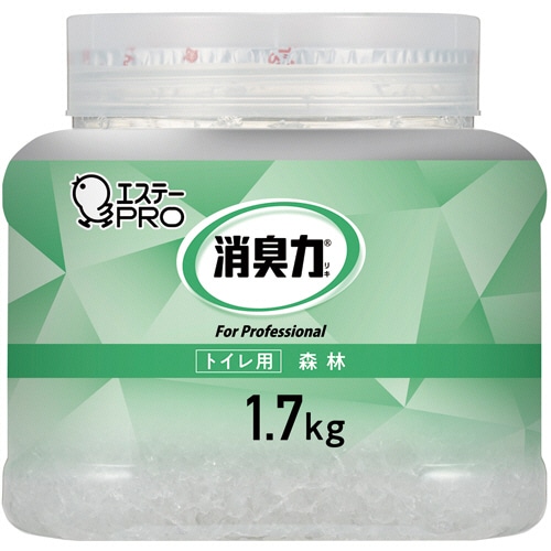 エステー 消臭力 業務用消臭剤 クラッシュゲルタイプ トイレ用 森林の香り 本体 1.7kg 1個