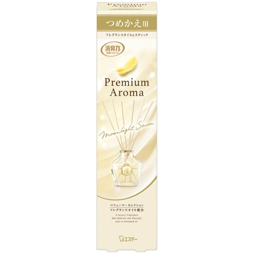 エステー 玄関・リビング用 消臭力 Premium Aroma Stick ムーンライトシャボン つめかえ用 50mL 1個