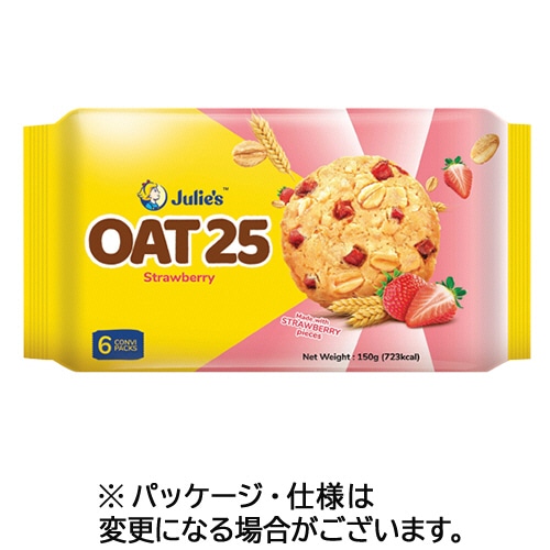 富永貿易 ジュリーズ オーツ25 ストロベリー 1袋(18枚:3枚×6パック)