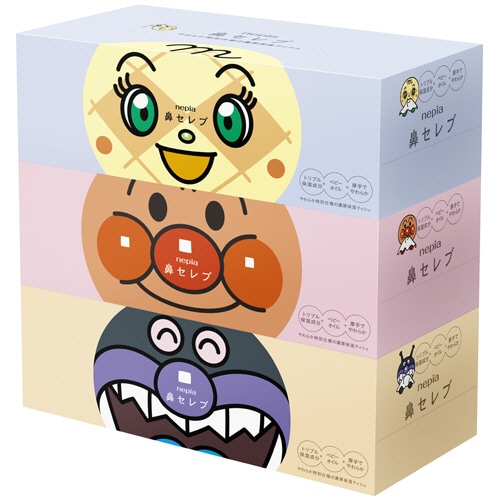 王子ネピア ネピア アンパンマン鼻セレブ 180組/箱 1パック(3箱)