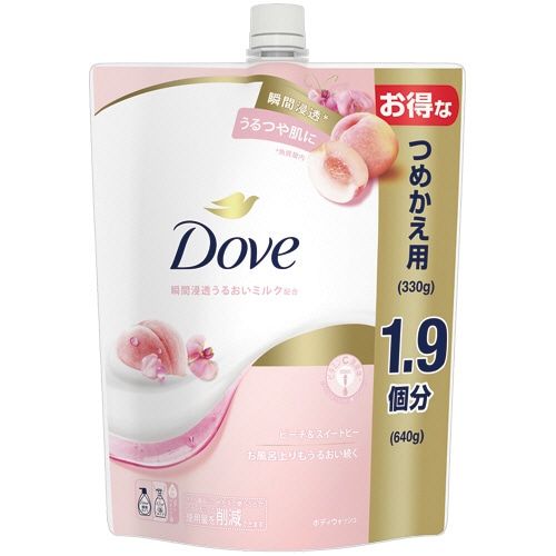 ユニリーバ ダヴ ボディウォッシュ ピーチ&スイートピー つめかえ用 640g 1個