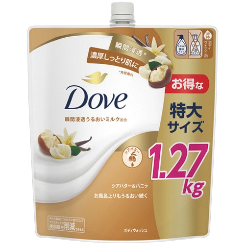 ユニリーバ ダヴ ボディウォッシュ シアバター&バニラ つめかえ用 1270g 1個