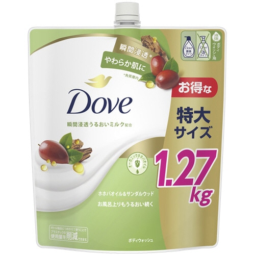 ユニリーバ ダヴ ボディウォッシュ ホホバオイル&サンダルウッド つめかえ用 1270g 1個
