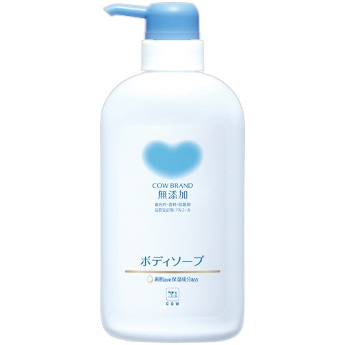 牛乳石鹸共進社 カウブランド 無添加ボディソープ ポンプ付 500mL 1本