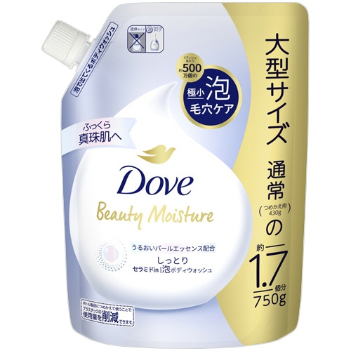 ユニリーバ ダヴ ビューティーモイスチャー 泡ボディウォッシュ しっとり つめかえ用 750g 1パック