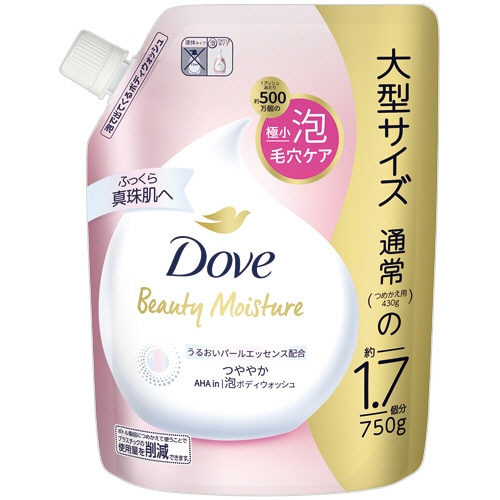 ユニリーバ ダヴ ビューティーモイスチャー 泡ボディウォッシュ つややか つめかえ用 750g 1パック
