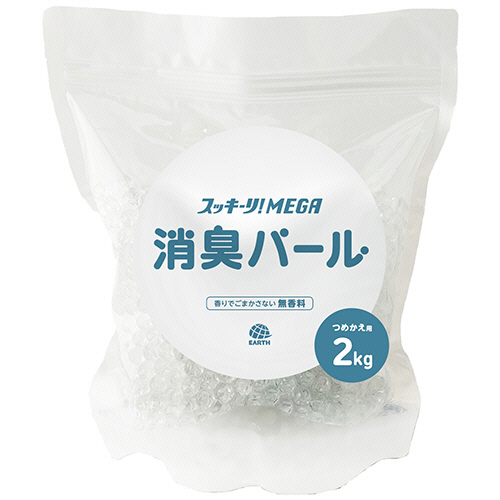 アース製薬　スッキーリ！ＭＥＧＡ消臭パール　つめかえ　２ｋｇ　１個