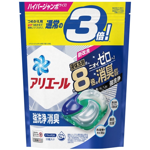 P&G アリエール ジェルボール4D つめかえ用 ハイパージャンボサイズ 1パック(33個)