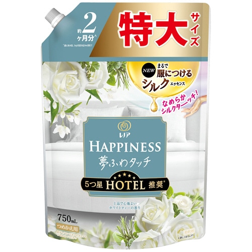P&G レノアハピネス 夢ふわタッチ 上品で心地よいホワイトティーの香り つめかえ用 特大サイズ 750ml 1パック