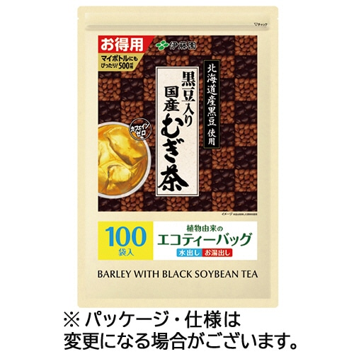 伊藤園 黒豆入り国産むぎ茶 エコティーバッグ 1袋(100バッグ)