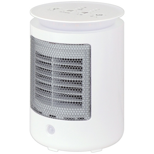 ZEPEAL 人感センサー付コンパクトセラミックヒーター ホワイト DCF-J80N-WH 1台