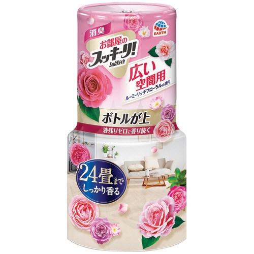 アース製薬 お部屋のスッキーリ! 広い空間用 ルーミーリッチフローラルの香り 400mL 1個