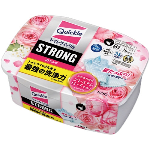 花王 トイレクイックル STRONG プレミアムローズの香り 本体 1個(8枚)