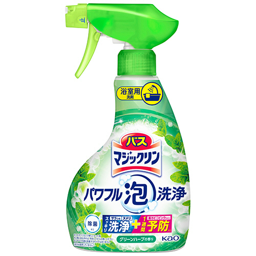 花王　バスマジックリン　パワフル泡洗浄　グリーンハーブの香り　本体　３５０ｍＬ　１本