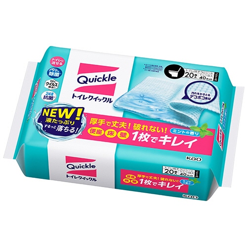 花王　トイレクイックル　ミントの香り　つめかえ用　１パック（２０枚：１０枚×２個）