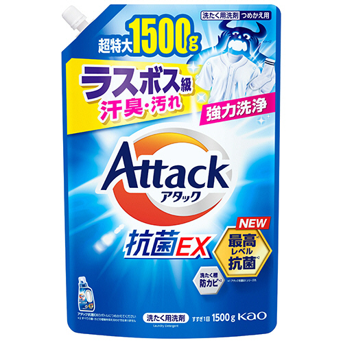 花王　アタック抗菌ＥＸ　つめかえ用　１５００ｇ　１個