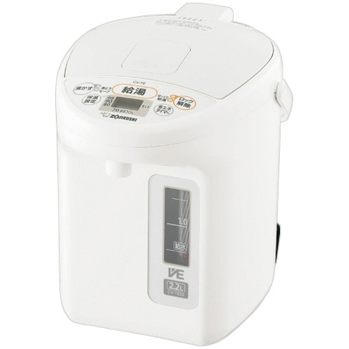 象印 マイコン沸とうVE電気まほうびん 優湯生 2.2L ホワイト CV-TE22-WA 1台