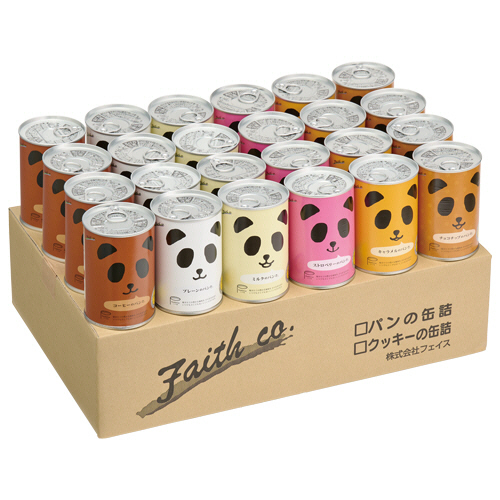 フェイス　パンだ缶　パンの缶詰　２４缶全種バラエティケースセット　（６種類×４缶）　１箱（２４缶）
