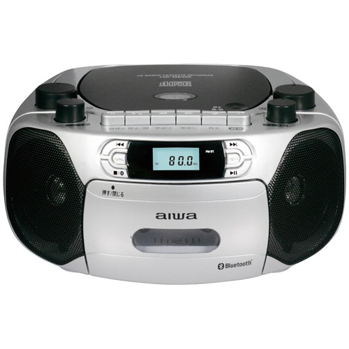 アイワ CDラジオカセットレコーダー マイク端子付 シルバー CSD-MB400 1台